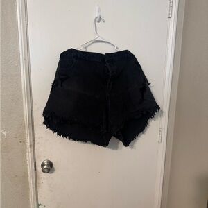 Wild Fable Black Frayed Jean Shorts